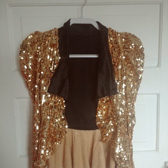 Gold Sequin Ringmaster Jacket - Picture 3 of 5